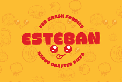 The logo Design for ESTEBAN, A Crafted Pizza Brand brand branding crafted pizza crafted pizza brand logo esteban logo fire food home made pizza identity logo logo design minimal pizza pizza branding pizza logo pizza oven playful design playful logo restaurant branding wood fire