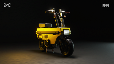 Monocompo 3d 3d artwork 3d model 3d modeling artwork blender brand design branding cycles design hard surface illustration logo logo design model moto motocycle vehicle