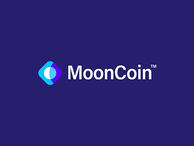 Mooncoin logo animation animated logo animation blockchain branding coin crypto design exchange animation finance fintech illustration logo logo animation logo reveal moon motion graphics pay roration shadow ui