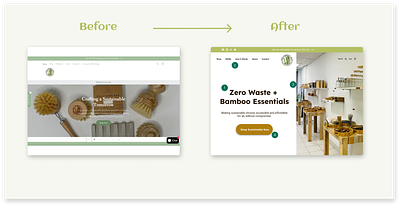Before & After Hero Design brand identity branding colour palette hero page design minimalistaesthetic shopify ui web design