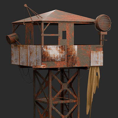 What Tower 3d 3d modeling animation blender design game game assets game design watchtower