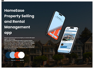 HomeEase: property selling and rental management App app design typography ui ui ux ux