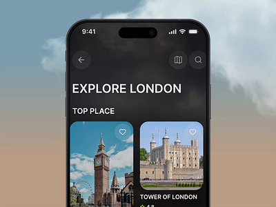 Travel Mobile App animation app design flutter london mobile mobile app motion design react native travel ui ux