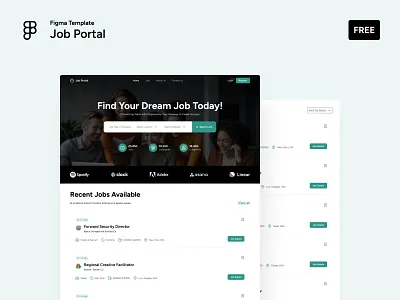 Job Portal Figma Template figma figma guru figma templates freebies hiring job portal jobs