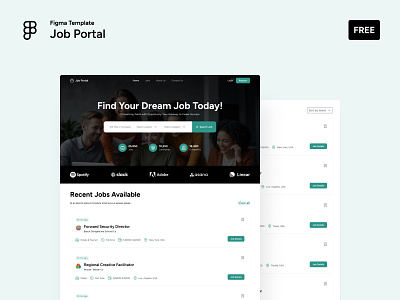 Job Portal Figma Template figma figma guru figma templates freebies hiring job portal jobs