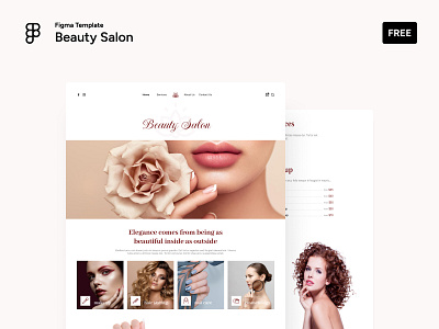 Beauty Salon Figma Template beauty beauty salon design figma figma guru figma templates freebies stylist