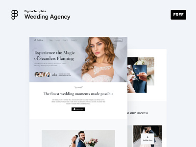 Wedding Agency Figma Template design figma figma guru figma templates freebies ui wedding wedding agency