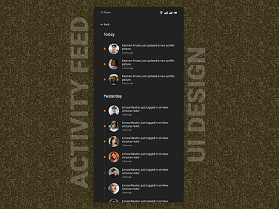 ACTIVITY FEED UI DESIGN alert app avtivity brand dailyui feed illustration new news notification screen shot snap trend trending