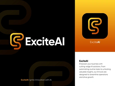 ExciteAi Logo Design | Brand Identity Design | Letter E + S abstract logo brand design brand identity branding creative logo gradient logo graphic design icon icons identity identity design letter logo logo logo design logo mark logos minimal modern logo monogram logo typography