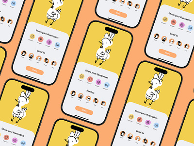 Daily UI #010 Social Share app app design daily ui dailyui design illustration mobile app product design social share ui ui design uiux ux ux design web design