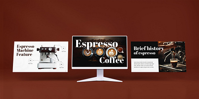 Espresso Coffee Presentation Template branding clean cofffee espresso graphic design modern pitch deck power powerpoint presentation presentation design presentation template