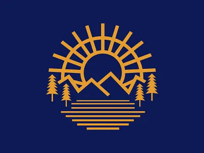 Adventure Badge adventure badge logo design graphic design illustration linework logodesign minimal simple logo design vector