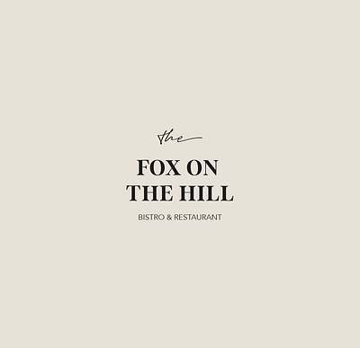 The Fox on The Hill: Logo, Menu & Gift Voucher Design branding design gift voucher design graphic design logo menu design