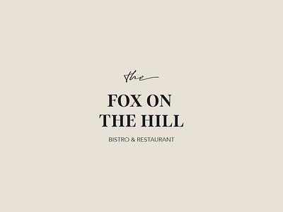 The Fox on The Hill: Logo, Menu & Gift Voucher Design branding design gift voucher design graphic design logo menu design