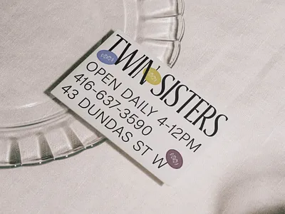 Twin Sisters Wine Bar Business Card brand design brand identity branding business card business cards design fish logo graphic design illustration logo restuarant branding twin sisters typography wine bar brand