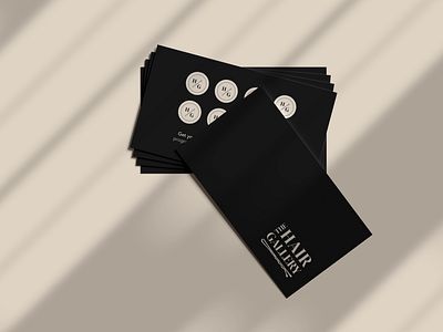 The Hair Gallery beauty branding logo loyalty card design