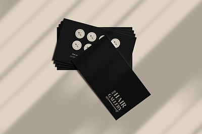 The Hair Gallery beauty branding logo loyalty card design