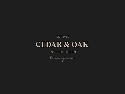 Cedar & Oak Interior Design branding business card design corporate branding elegant branding elegant logo graphic design letterhead design logo