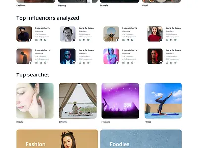 Heepsy influencers product design ui ux