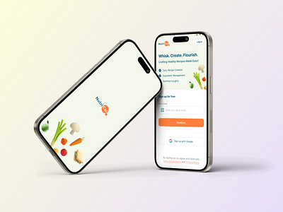 Mobile App | Nutrition & Calorie Tracker App appconcept diettracking healthapp healthgoals interaction design minimaldesign mobileappdesign onboarding product design responsive design splash screen ui uiuxdesign userexperience ux wellnessapp