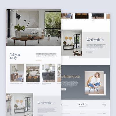 Lampos Interior Design Squarespace Website brand identity branding css interior design landing page squarespace ui ux web design web development website