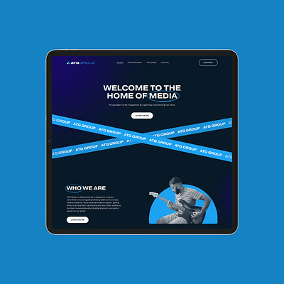 ATG Media Squarespace Website Design brand identity branding css landing page music squarespace ui ux web design website