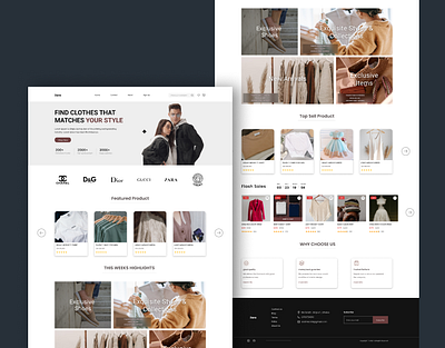 E-commerce website desing figma ui web desing