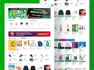 Tokopedia.com design template app ecommerce marketplace tokopedia ui design web app