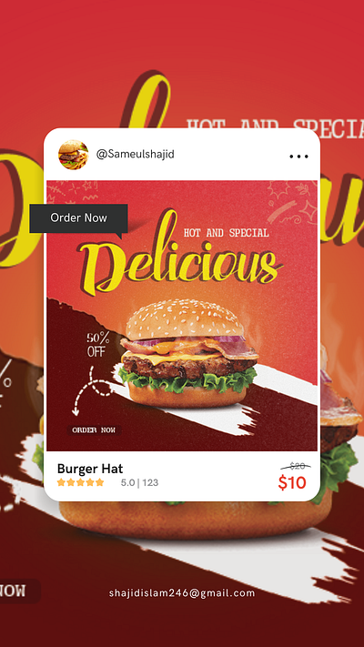 Social Media Design advertising branding burger design burgeraddict burgerpromo burgertime fastfood foodindustry graphic design marketing social media design socialmediamarketing visualcommunication