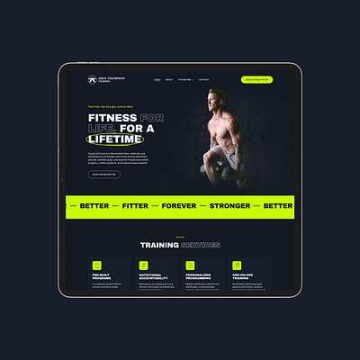 Andy Thompson Training Squarespace Website Design & eCommerce branding css fitness landing page squarespace ui ux web design web development website