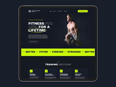 Andy Thompson Training Squarespace Website Design & eCommerce branding css fitness landing page squarespace ui ux web design web development website