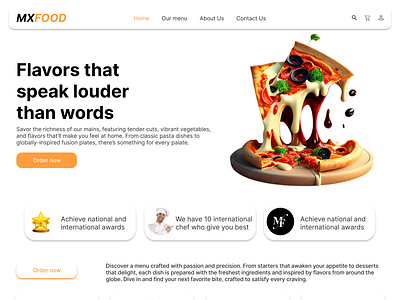 MX FOOD UI Landing Page design food ui ux web