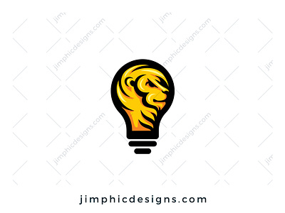 Lion Bulb Logo branding bulb design graphic design lightbulb lion logo logo design vector