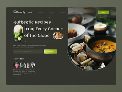 Flavorful Journey branding concept food graphic design ui ux
