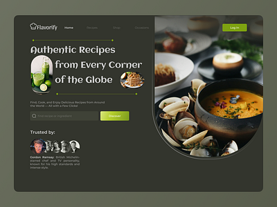 Flavorful Journey branding concept food graphic design ui ux