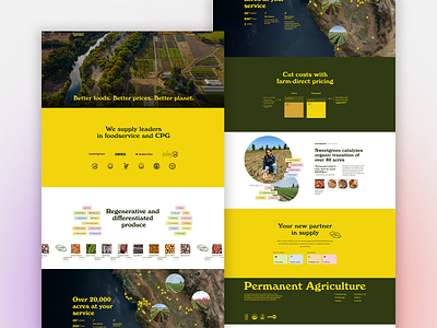 Permanent Agriculture landing page web design web development webflow