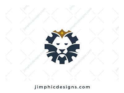 Lion Gear Logo branding design gear graphic design lion logo logo design vector