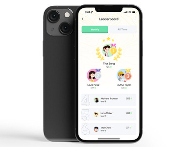Daily UI #019 - Leaderboard dailyui flatdesign leaderboard mobileapp ui