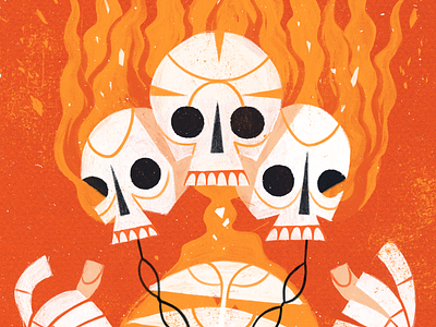 Hellish triplets art character characterdesign design drawing gartman illustration skull texture