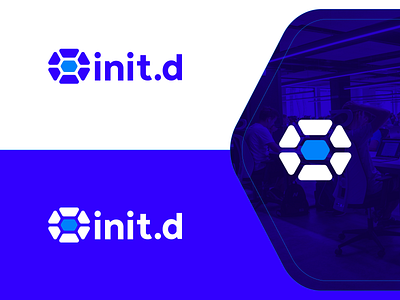 init.d - Logo & Branding for Software Development Company algor algorithm branding graphic design init logo software software development