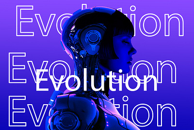 Evolution advertising graphic design ui