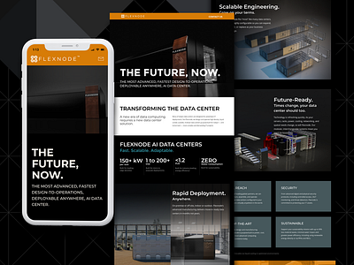 Flexnode Website Design data center data management design infastructure it mobile ui ux web website