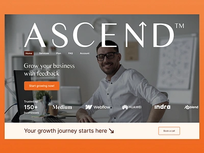 Aim for Higher - ASCEND design minimal ui ux web