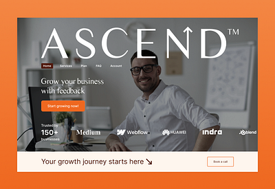 Aim for Higher - ASCEND design minimal ui ux web