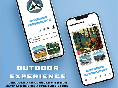 Outdoor Experience branding figma graphic design portfolio ux