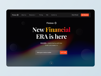 Finexa - financial growth has a new name! design minimal ui ux web