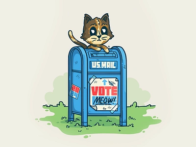 Go Vote Meow! 2024 animation election graphic design illustration motion graphics procreate typography vote