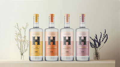 Hardaker's Fine Spirits gin gin label graphic design label label design packaging premium spirit