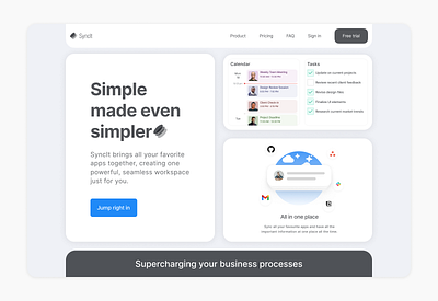 Let's 'Syncit' to get organized design minimal ui ux web