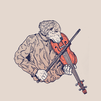 Inktober day 30: Violin art beagle cartoon character character design design drawing illustration inktober violin